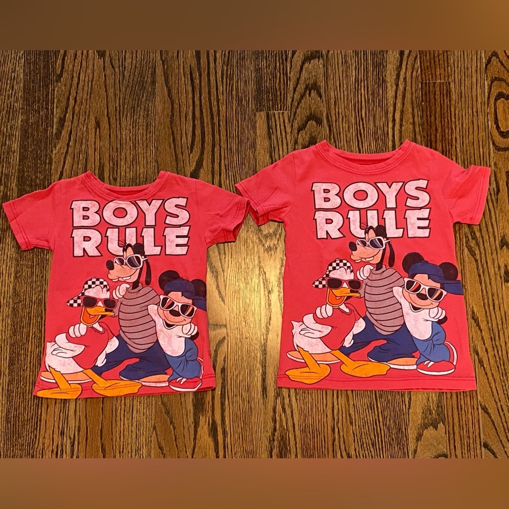 Boys toddler Mickey Disney Couture 2 tee shirts sizes 2T and 4T